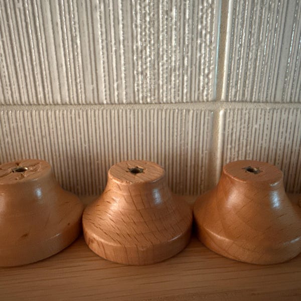 Scandinavian Japandi Wood & Brass Cabinet Handles Minimalist Eco ...