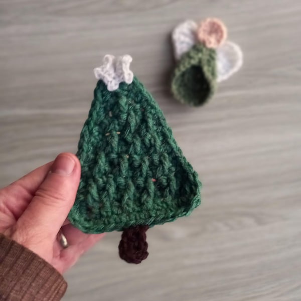 CROCHET PATTERN - Christmas Tree Decoration and Garland (written in ...