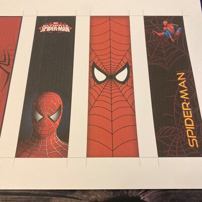 Spiderman Bookmark, Set of 8 Printable Bookmark Quotes, Digital ...