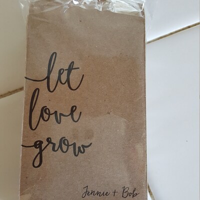 Let Love Grow Seed Packets Seed Packet Wedding Favors Personalized Seed ...