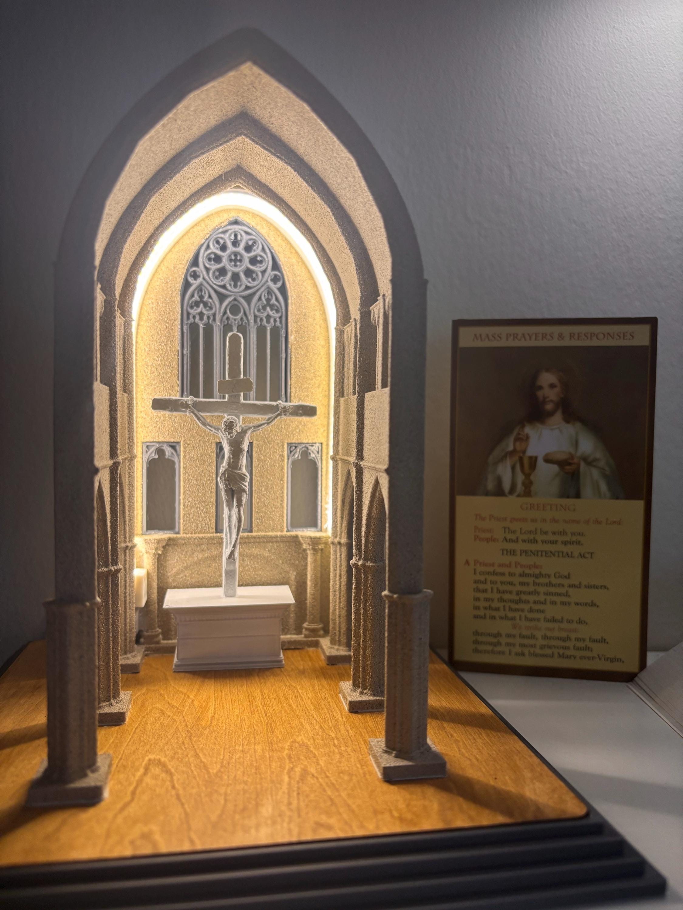 Mini-Kirchenlampe Jesus gekreuzigt Jungfrau Maria Jesus mit Heiligem Herzen