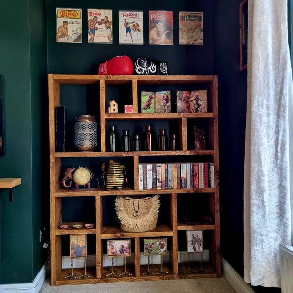 Reclaimed Wood Bookcase / Shelving Unit - Scaffold Furniture- Og - Etsy UK