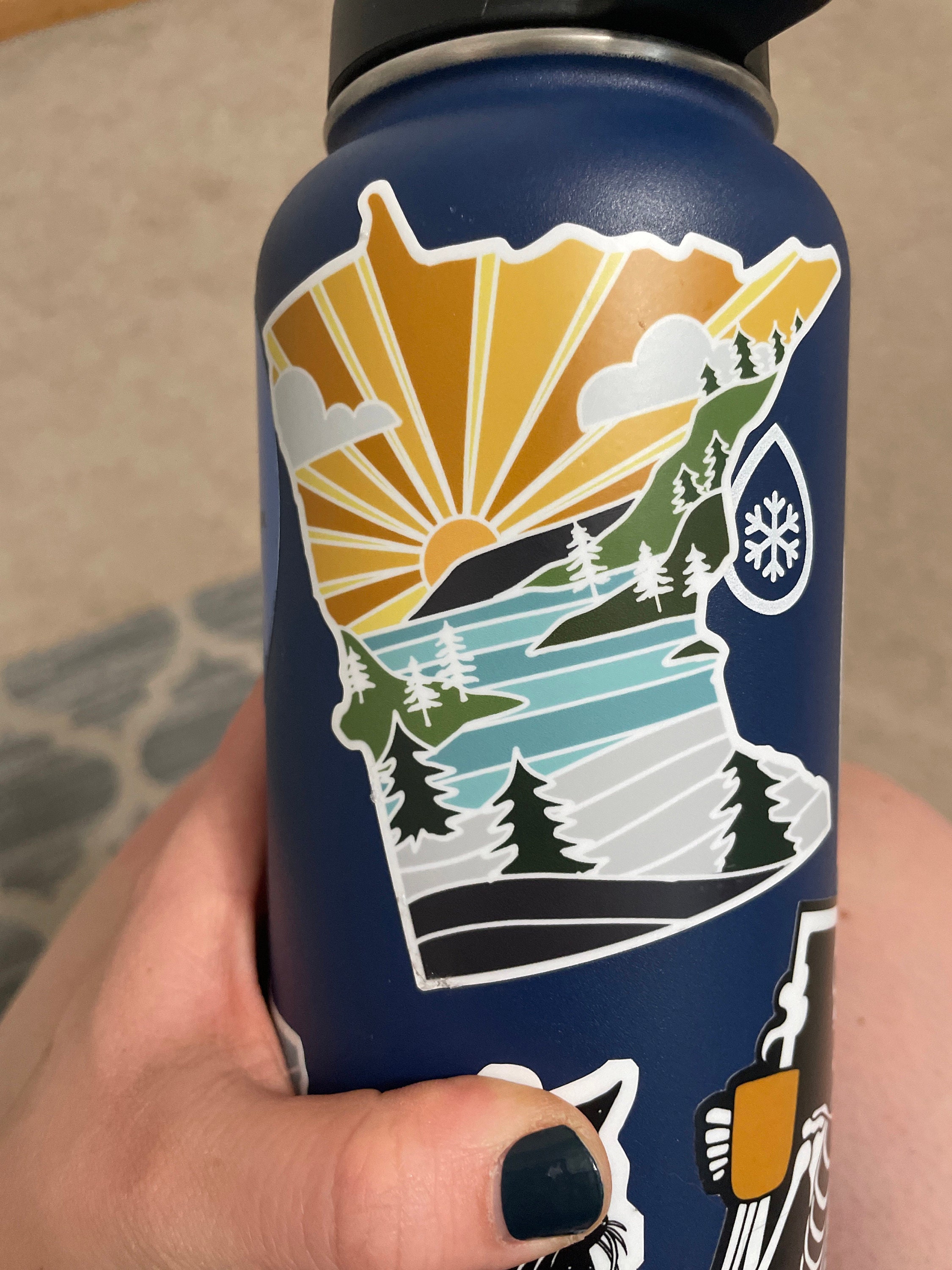 North Dakota Durable Sticker | High Quality Bumper Sticker | United States Vinyl Decal | Weatherproof Sticker | Water Bottle Sticker | 4&quot;