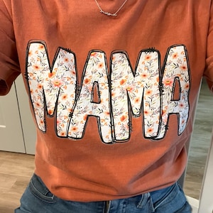 Comfort Colors® Vintage Floral Mama T-shirt, Mama T-shirt