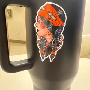 American Traditional Lady Head Tattoo Art Print - Tattoo Flash, Tattoo ...