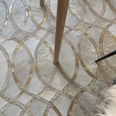 Golden: Hand Patched and Hand Stitched Cowhide Rug - Etsy