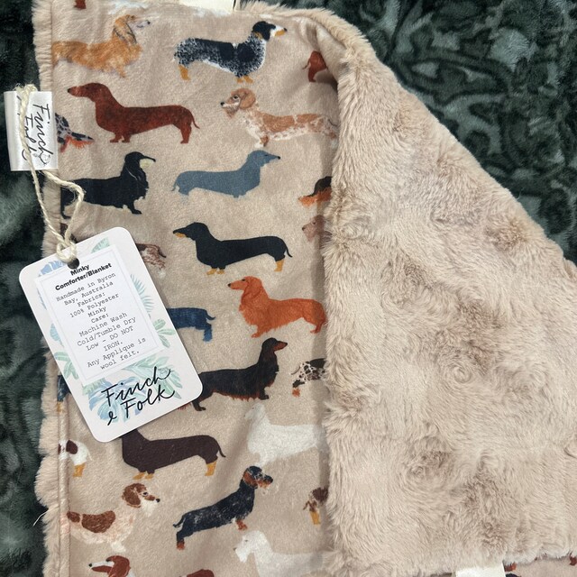 Flannel Fleece Sausage Dog Blanket Dachshund Fleece Throw