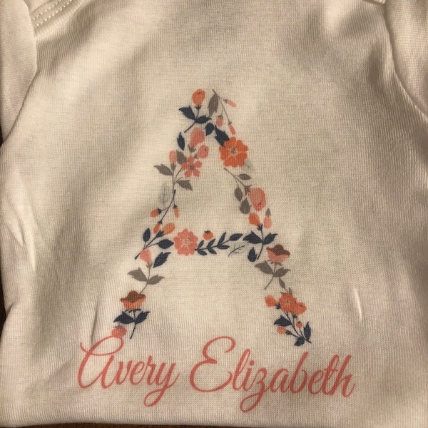Floral Print Onesie