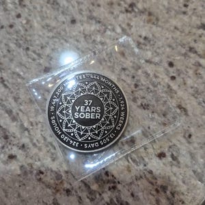 Customer photo for Custom Any Year Mandala sobriety coin review