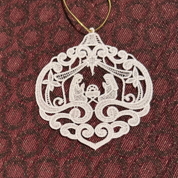 FSL Nativity Ornament Free Standing Lace Machine Embroidery Designs ...