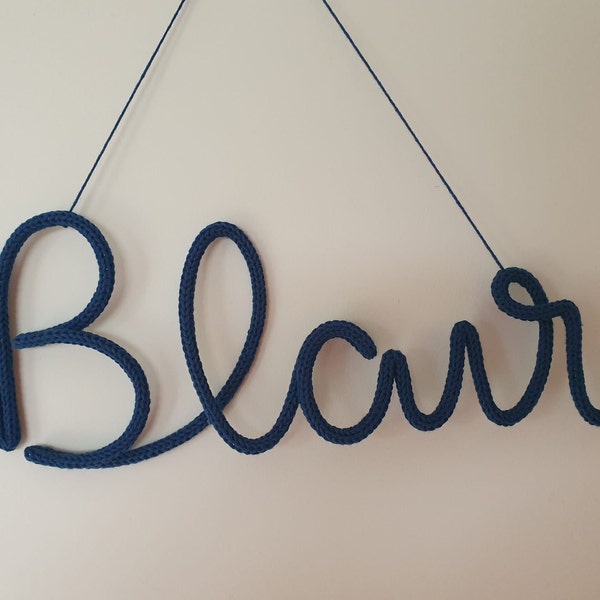 Personalised Name Sign | Knitted Name Sign | Kids Name Sign | Knitted ...