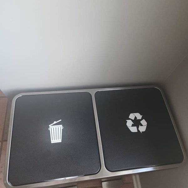 Recycling & Trash Bin Stickers - 10-Pack, 4" Inch Round Decals - Easy To Apply, UV-Resistant For Indoor & Outdoor Waste Management In Kitchens, Offices, And Public Spaces - Foto 7
