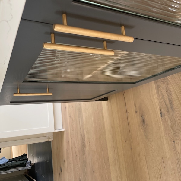 Solid Brass Knurled Pull Handles & Knobs | Kitchen Cabinet Cupboard ...
