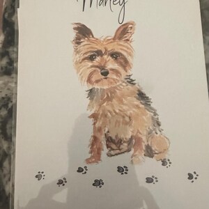 ヨークシャーテリアのパーソナライズプリント、カスタム犬の肖像画