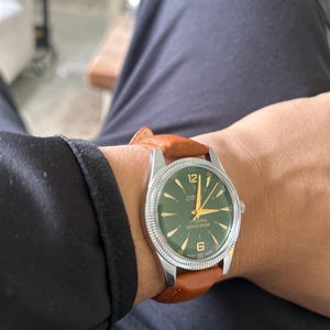 ヴィンテージ レア ORIS グリーンダイヤル 機械式 手巻き ST-96 スイス