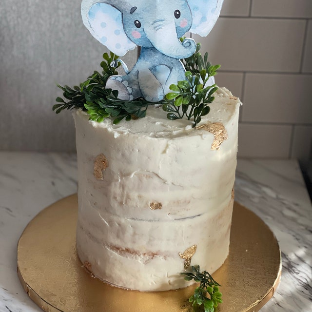 Set Decorazioni Baby Shower Elefante Blu – 80 Pezzi: Centrotavola, Cartelli Benvenuto, Topper Cupcake E Adesivi Ringraziamento