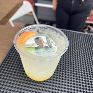 Edible Drink Toppers, Edible Image, Photo Party Drink Toppers, Edible Party Decor, Beverage Float, Wafer Paper Cocktail Toppers for Wedding