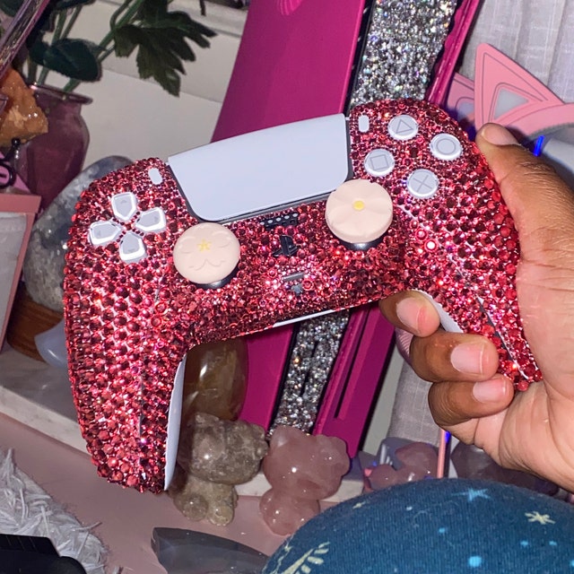 Custom Pink Bling Rhinestone, Gems, Pink Crystal, Sparkly, Bedazzled Girly  Gamer Girl, Bedazzled Ps4/ps5 Video Game Controller 