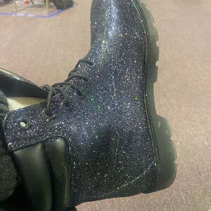black sparkly timberlands