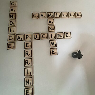Lettre En Bois MegaCréa 10 Cm - Style Scrabble - Support à Décorer - Bois Clair