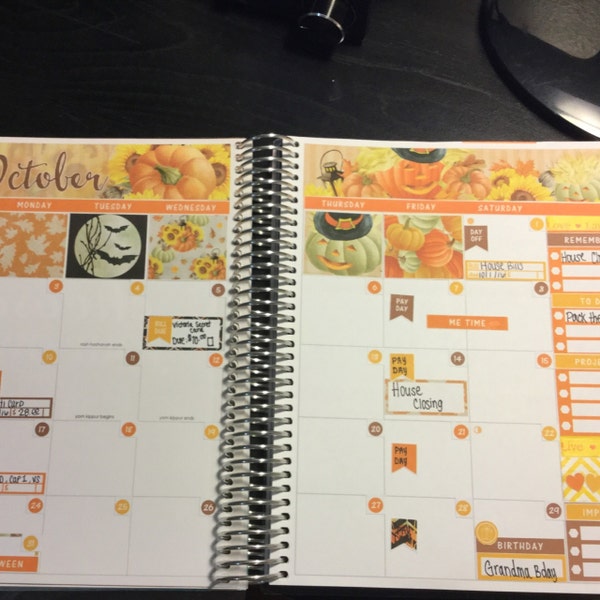 OCTOBER Monthly Kit for Erin Condren Life Planner, Printable October ...