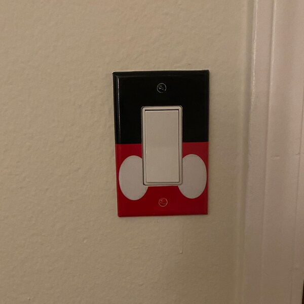 Simple Mickey Themed Light Switch Cover, Outlet Cover - You Choose ...