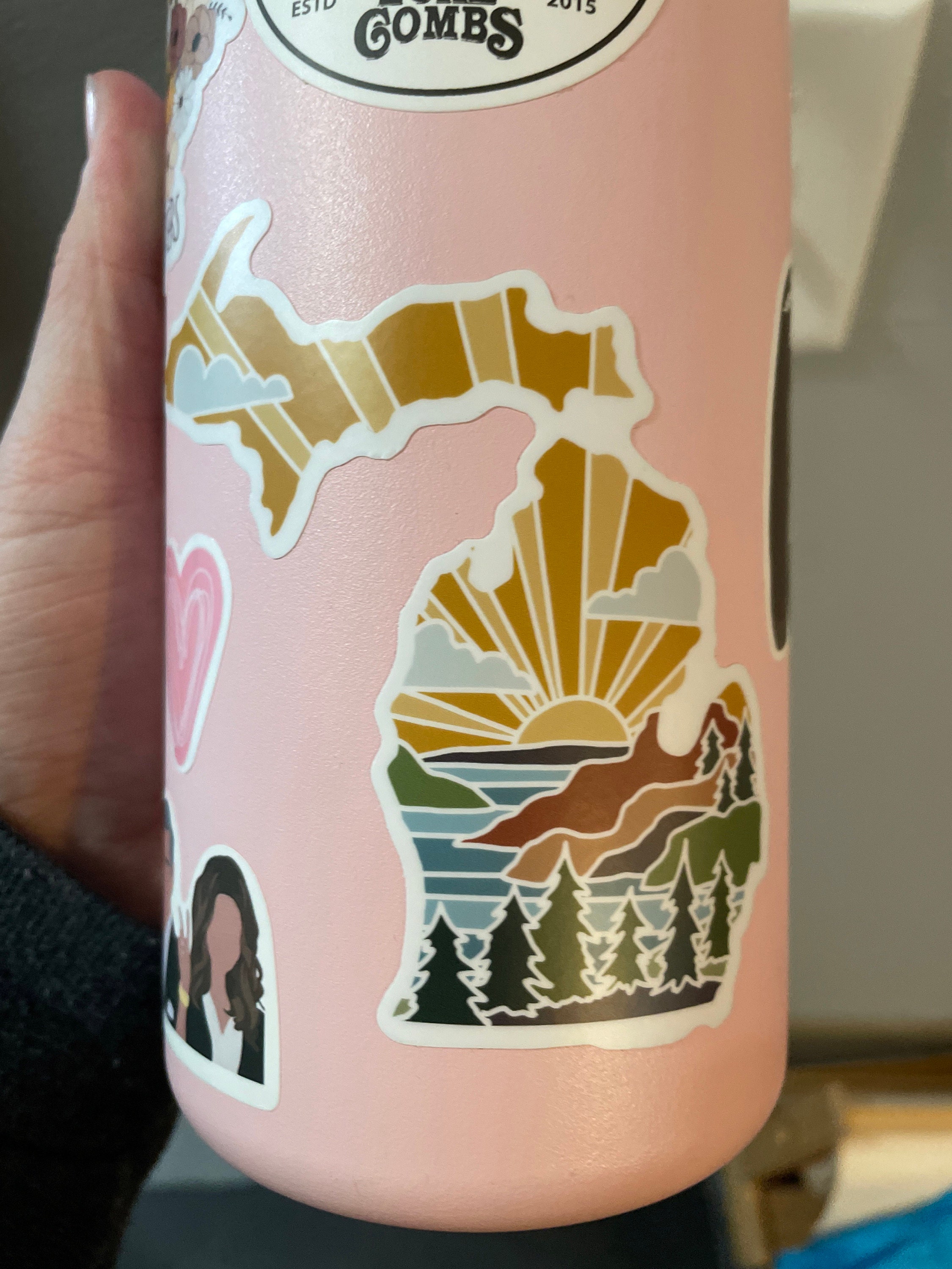 Michigan Durable Sticker | High Quality Bumper Sticker | United States Vinyl Decal | Weatherproof Sticker | Water Bottle Sticker | 4&quot;