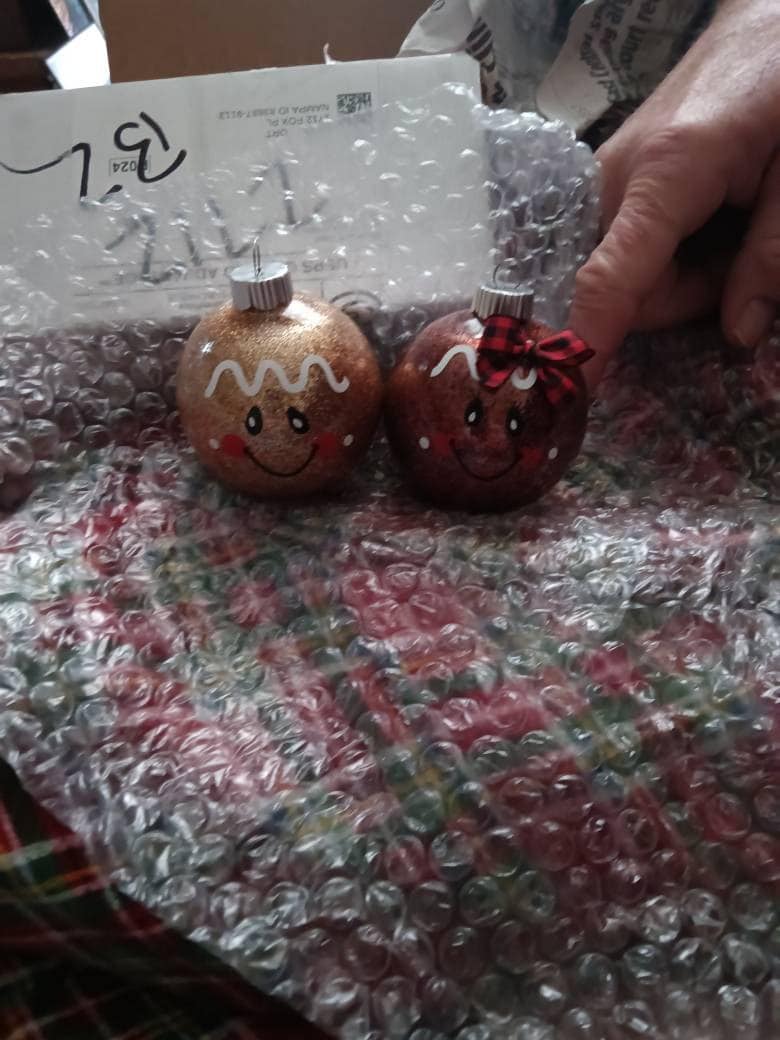 Gingerbread Man and Woman Christmas Ornaments