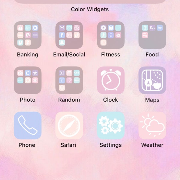 200,000+ PASTELS MEGA BUNDLE | Neon Icons Aesthetic | IOS17 Social ...