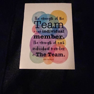 Teamwork Postcards, Printable Team Quotes, Positive Quotes, Staff Gifts ...