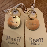Custom Hand Stamped Dog Tags Gold Handmade Engraved - Etsy