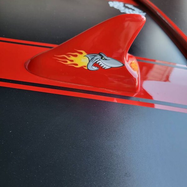 Decal Sticker Racing Shark With Flames Easy Rider Flamed Fire Helmet ...