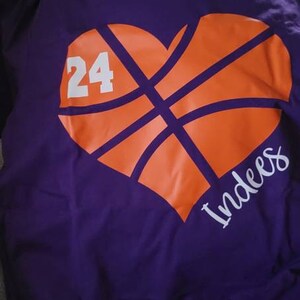 Personalized Basketball Heart Shirt, Game Day Spirit Tee - Etsy