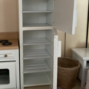 Fdit Houten Miniatuurkoelkast – 1:12 Schaal, Berkenhout, 5x4,7x15 Cm, Dubbele Deur, Voor Poppenhuiskeuken En Kinderspeelgoed
