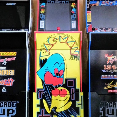Arcade1up Cabinet Riser Graphics Pac-man Pacman Graphic Sticker Decal ...