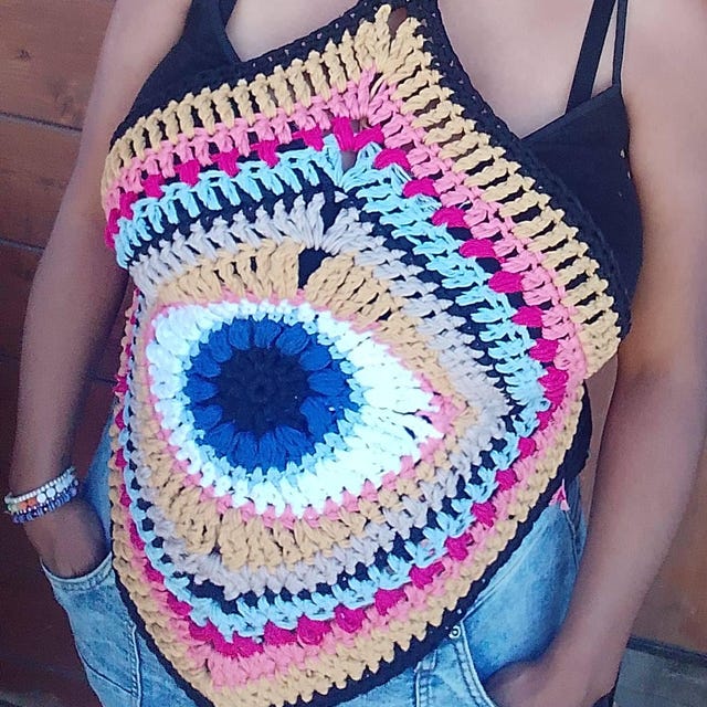 トップス AMERI CROCHET COLOR SCHEME MOTIF BUSTIER CROCHET COLOR SCHEME MOTIF BUSTIER（その他トップス）｜Ameri
