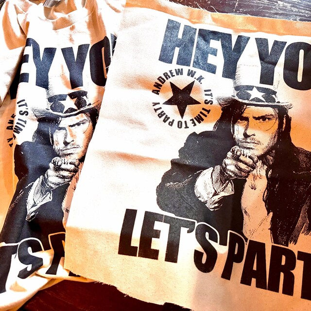 Andrew W.K. T-shirt (ice Grey) Party Rock Roll - Etsy