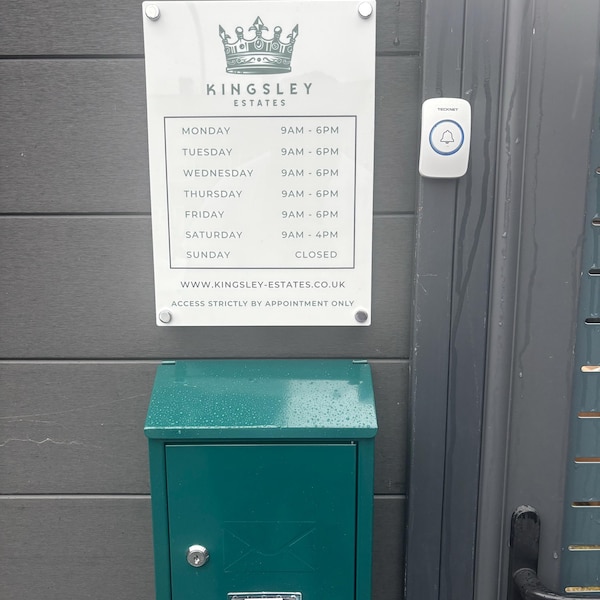 Custom Printed Acrylic Business Hours Sign, Personalised Shop Opening ...