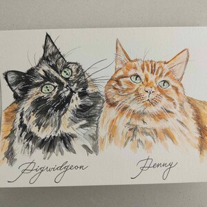 Custom Hand Painted Watercolour Pet Portrait | Dog, Cat, Bird, Horse Artwork | Painting from Photo | Personalised Gift | Pet Memorial