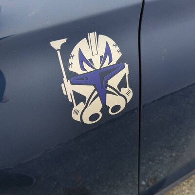 Star Wars Captain Rex METALLIC Blue and White Permanent - Etsy