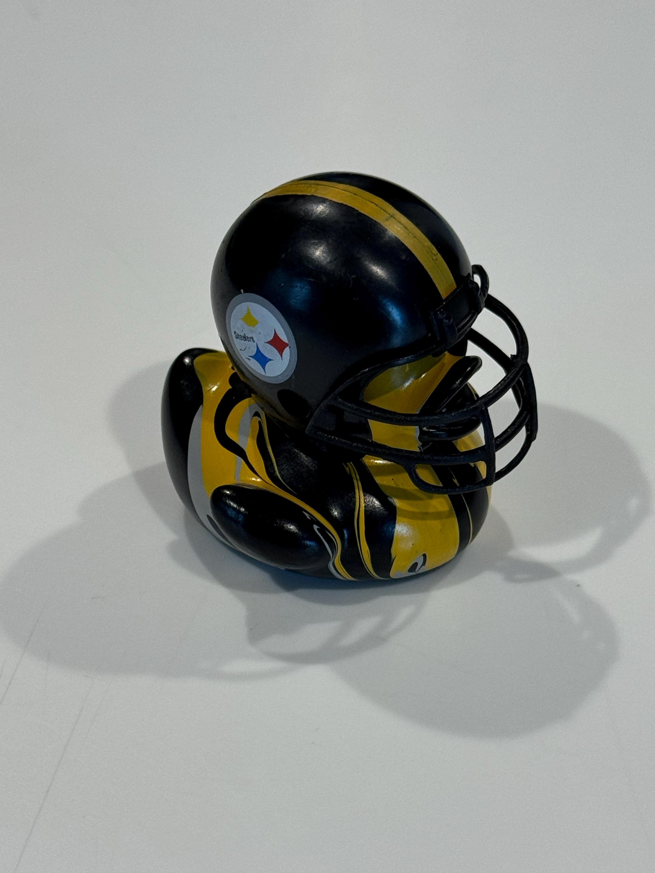 Handcrafted Football Painted Duck for Fans and Jeep Decor