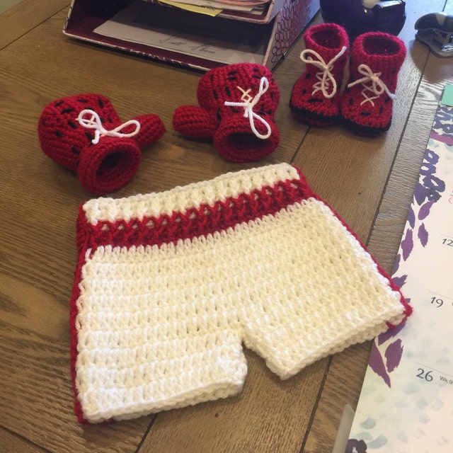A customer's finished Baby Boxer Crochet Pattern