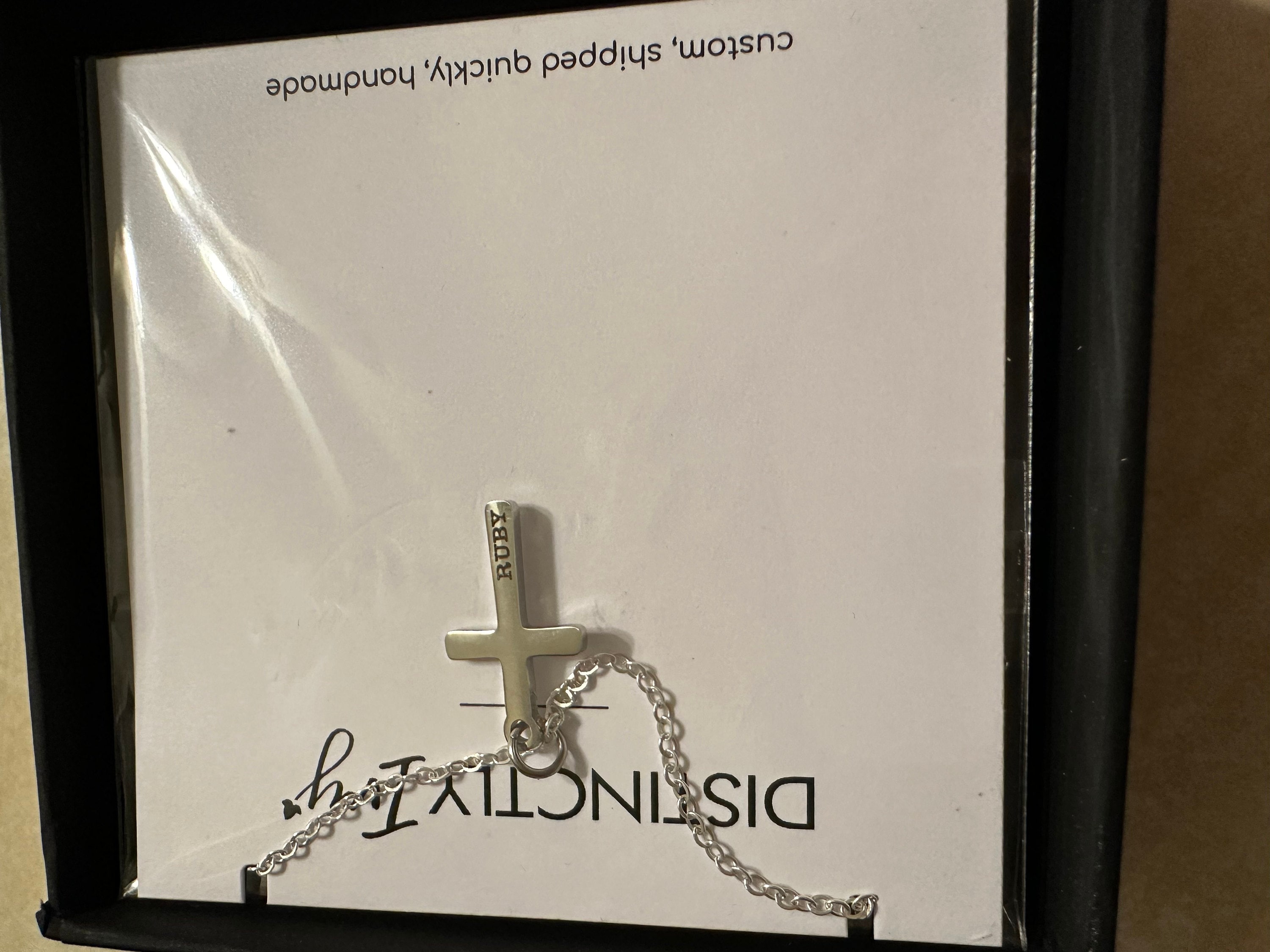 Baptism Gift • Custom Cross Necklace • Christian Jewelry • First Communion Necklace • Girls Baptism Necklace • Personalized Date Gold