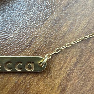 Customer photo, Name Bar Bracelet
