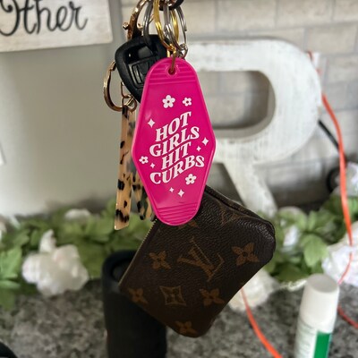 Hot Girls Hit Curbs Motel Keychain, Trendy Keychain, Hotel Key Chain ...