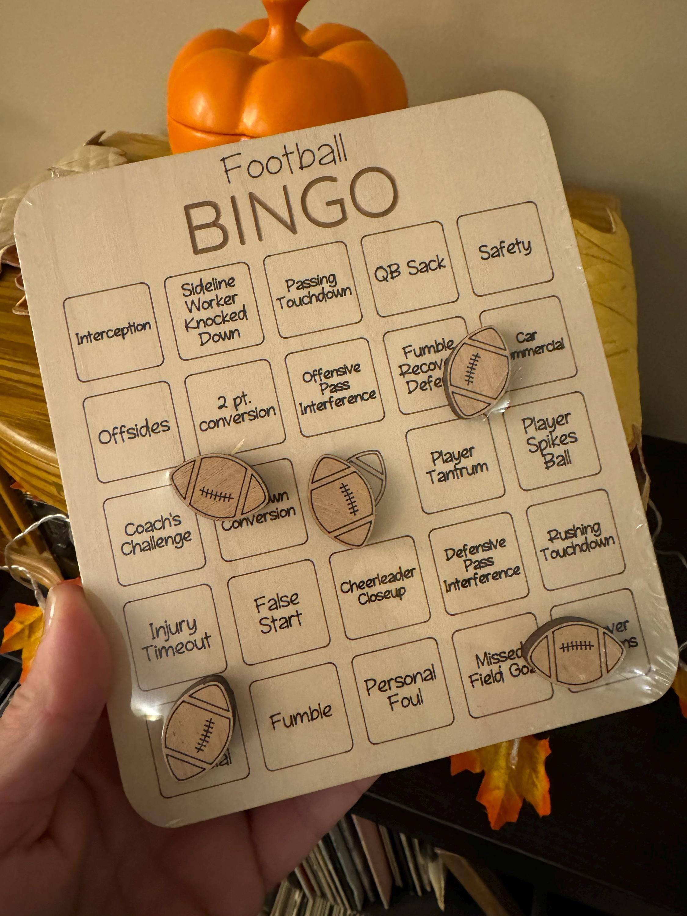 Football Bingo Game – Football Fan, Fantasy Football, Football League
