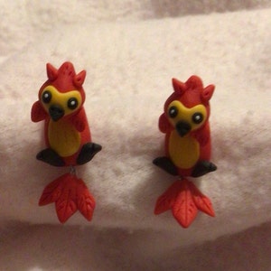 Mandrake or Hippogriff earrings 100 % Handmade. Phoenix