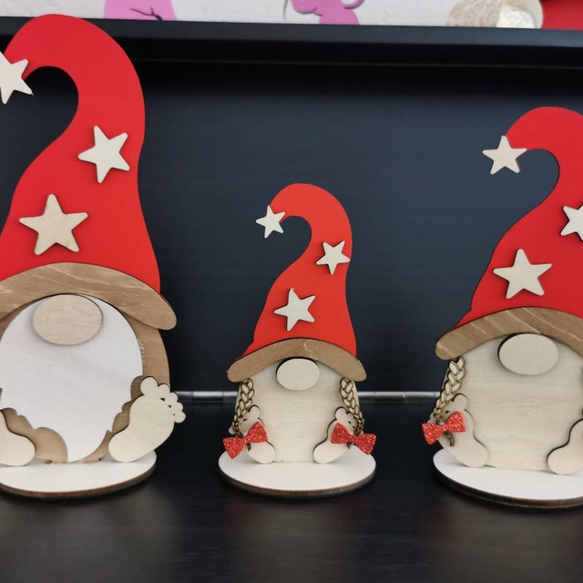 Christmas Gnome - Christmas Decor - Wooden Christmas Decor – Rock Paper  Laser