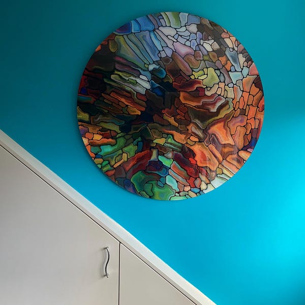 Tempered Glass Wall Art, Stained Glass Wall Decor, Home Decor, Living