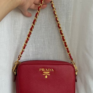 Classic GOLD Chain Bag Strap With Leather Weaved/threaded Through ...